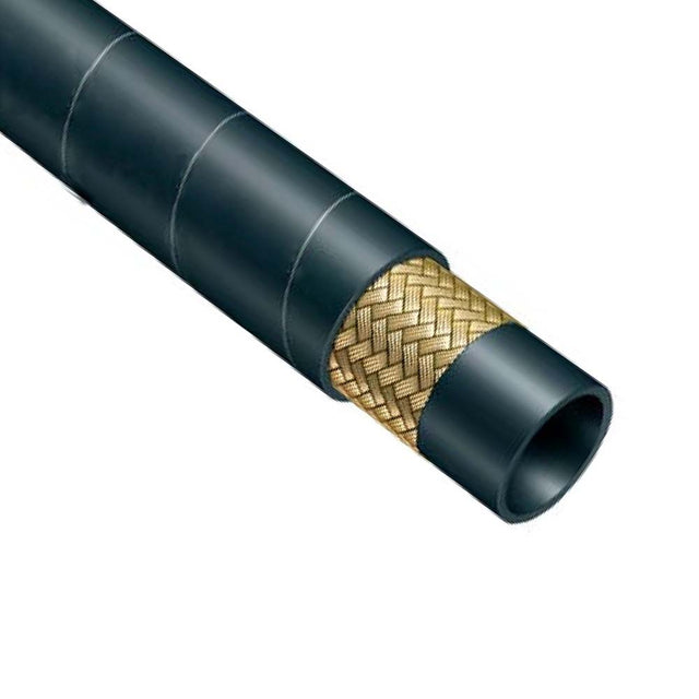 CWS Hose 25' x 3/8'' Black Single Wire with 3/8'' MPT, 4000 PSI, 250 Degree Rating CWS