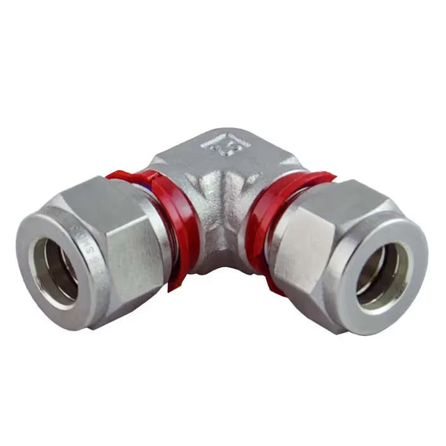 Mako 1/2"T - 90 Degree Union Elbow - 2 Ferrule - 316 SS Car Wash Superstore