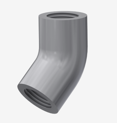 45° Elbow, 1/4 NPT, PVC SCH80, 999155 Car Wash Superstore