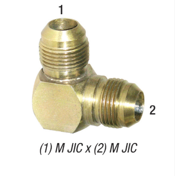 90° Elbow Union, Male JIC 1/2in x Male JIC 1/2in, Steel Zinc Coated Car Wash Superstore