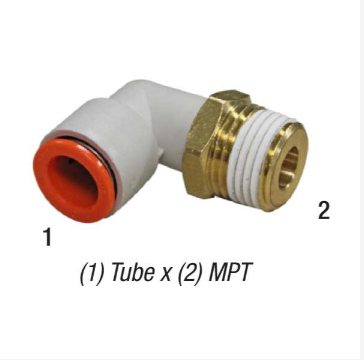 90° Male Elbow Swivel, 3/8in Tube x 1/2in MPT, Pack of 10, SMC One Touch Fitting KQ2L11-37AS Car Wash Superstore