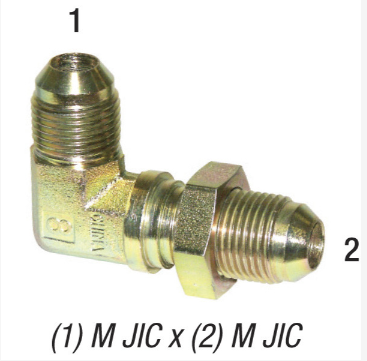 90° Union Bulkhead Elbow, 1/2in Male JIC x 1/2in Male JIC, Steel Zinc Coated Sonny's