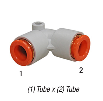 90° Union Elbow Connector, 3/8in Tube x 3/8in Tube, 145PSI, Pack of 10, SMC One Touch Fitting KQ2L11-00A Car Wash Superstore