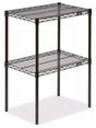 Two-Shelf Wire Shelving Unit - 24 x 18 x 34", Black Car Wash Superstore
