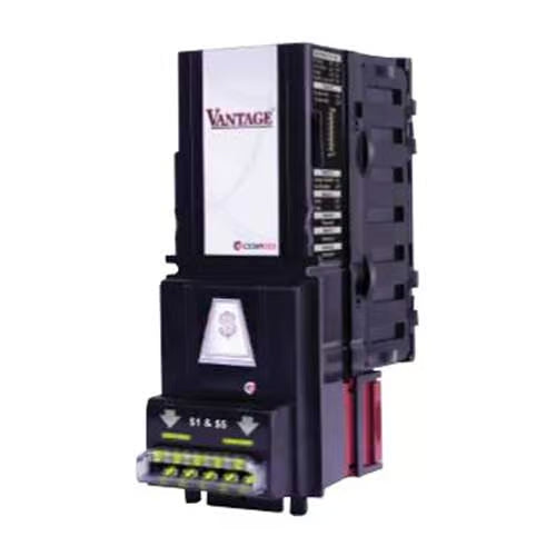 CoinCo Vantage Bill Acceptor: 24v, Basic Mask, Accepts $1-$20, Flex Bill Stacker CoinCo