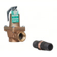 WATTS Relief Valve: FNPTF x FNPTF, 3/4 in x 3/4 in, Bronze, 150 psi Max. Op Pressure Car Wash Superstore