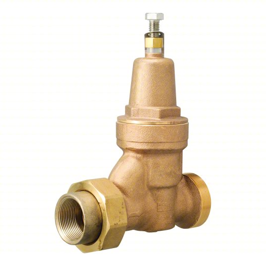 WATTS Water Pressure Reducing Valve: NPT x NPT, 2 in Pipe Size, Bronze, 25 psi to 75 psi, NPT x NPT (2 LF N55BU) Car Wash Superstore