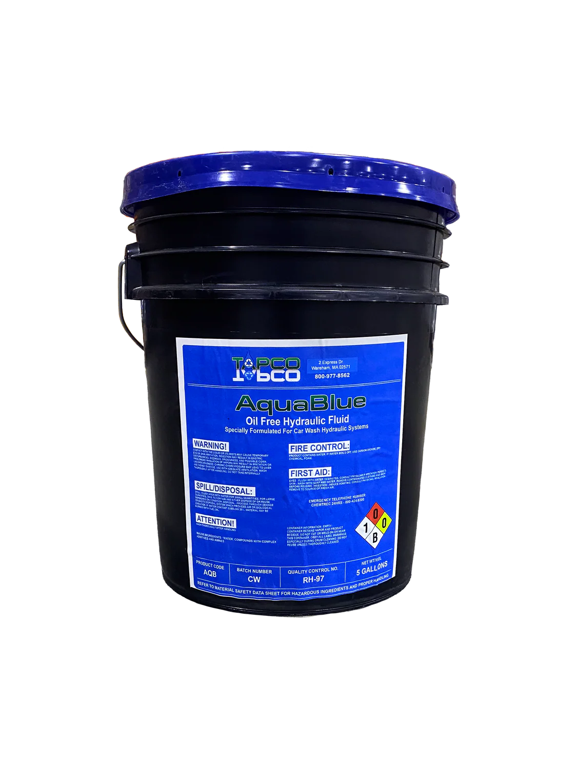 AquaBlue Water-Based Hydraulic Fluid (55 Gallons) Car Wash Superstore