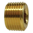 Barstock 1/4" Brass  Countersunk  Hex Plug Car Wash Superstore