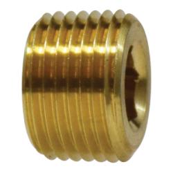 Barstock 1/4" Brass  Countersunk  Hex Plug Car Wash Superstore