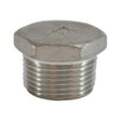 CWS Stainless Steel 1/2'' Barstock Hex Pipe Plug Fitting CWS
