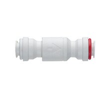 CWS Poly Tube 3/8" Check Valve, designed for reliable water flow control in car wash systems.