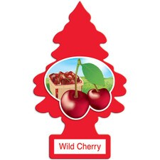 Little Trees Wild Cherry air fresheners (72 per box) offer a sweet, cherry fragrance ideal for cars, trucks, and other spaces.