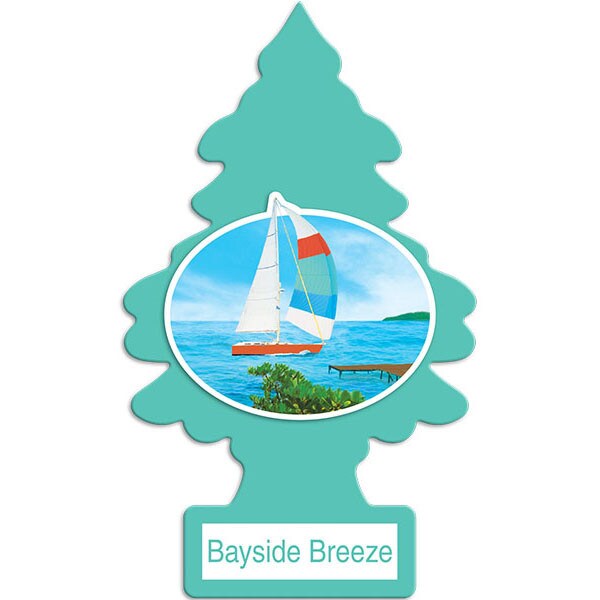 Little Trees Bayside Breeze Air Fresheners (72 Per Box), offering a refreshing, long-lasting scent for your vehicle.