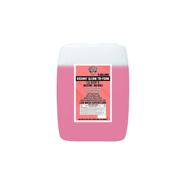 colorguard car wash superstore 5 gallons pink radiant gleam tri-foam