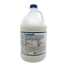 CWS 1 Gallon Ultra Germicidal Bleach, effective for deep cleaning and disinfection, packaged with 6 per box for high-volume use.
