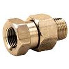 CWS Brass 3/8" MPT x FPT Straight Swivel, designed for high-pressure fluid systems, offering reliable performance and durability with a 3/8" MPT and FPT connection.