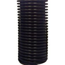 CWS plastic black 15" x 1.5" vacuum hose designed for use in car wash systems.