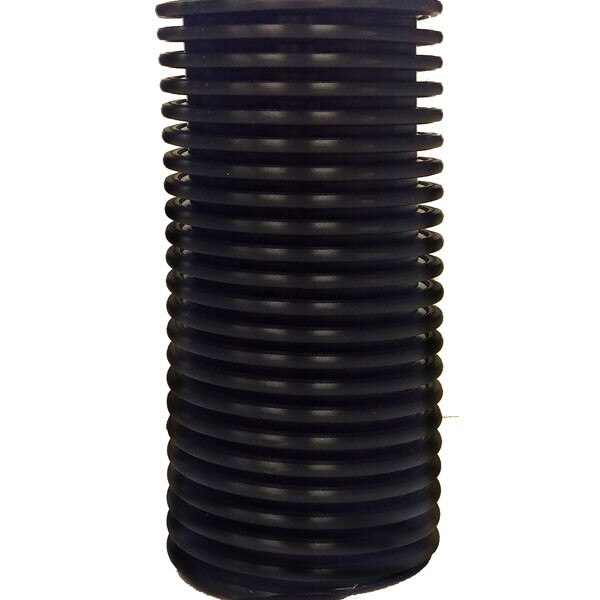CWS plastic black 50-foot by 1.5-inch vacuum hose designed for commercial and car wash applications, offering durable, high-performance suction capabilities for efficient cleaning.