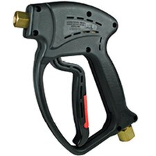 General Pump Brass 3/8" Black Non-Weep Spray Gun, designed for precise and durable spraying in car wash systems.