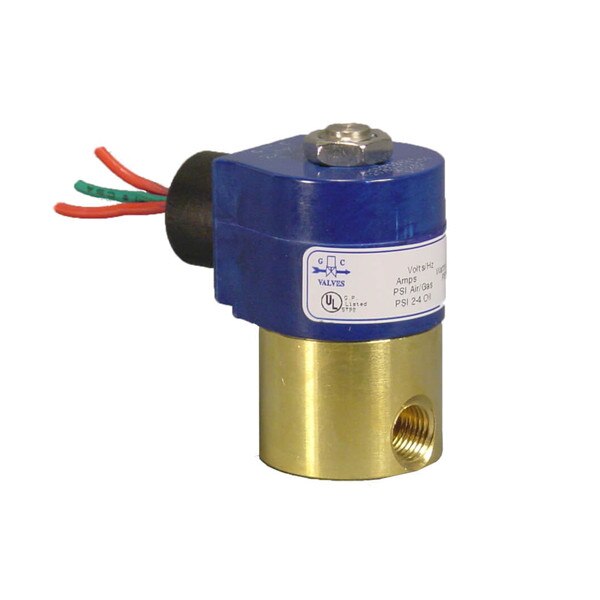 GC Valves Stainless Steel 1/4'' 24 VAC Normally Closed 2 Way Solenoid Valve with 5/32'' Orifice