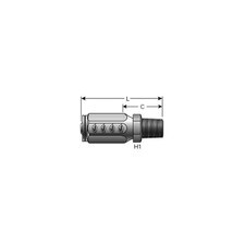Gates Carbon Steel Reusable 3/8" MPT Rigid Fitting designed for secure and durable connections in car wash hose systems.