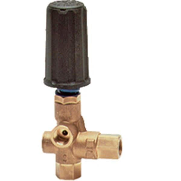 General Pump Brass 3/8'' Trapped Pressure Unloader, designed for reliable pressure regulation in pressure washing systems.