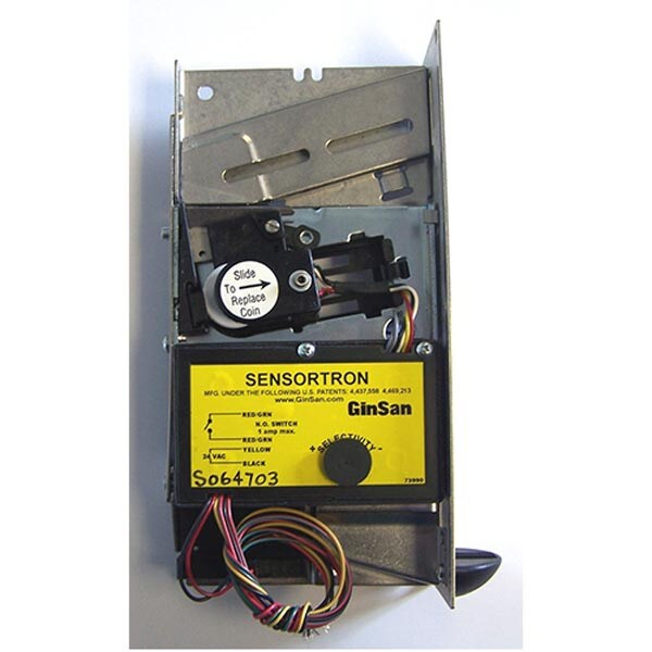 GinSan 2" Sensortron Coin Acceptor, a high-quality coin validation system designed for car washes, ensuring accurate and reliable payment acceptance.