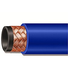 Gates Blue 1/4" High-Pressure 1-Wire Hose, designed for pressure washing applications, offering durability and flexibility for car wash systems.