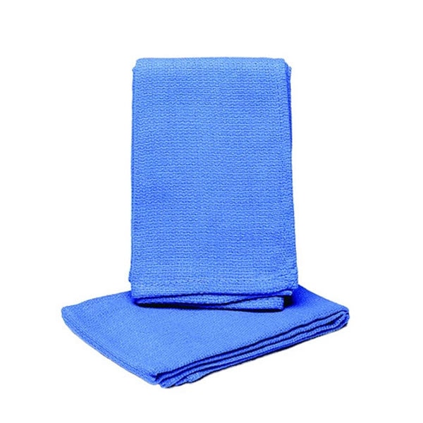 Quick Dry 22'' x 17'' Cotton Folded Unwrapped Blue Vending Towel Car