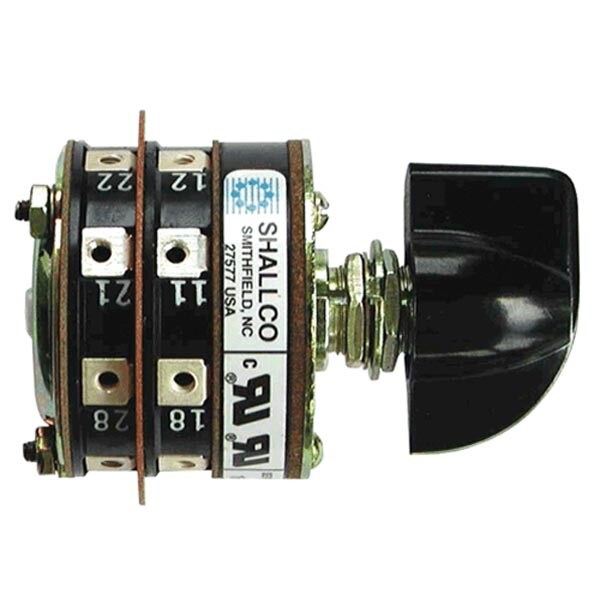 Shallco 10-Position 2-Stack Rotary Switch, designed for precise control with multiple positions for reliable switching in industrial and commercial applications.