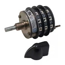 Shallco 10 Position 3-Stack Rotary Switch, designed for precise control and durability in car wash equipment.