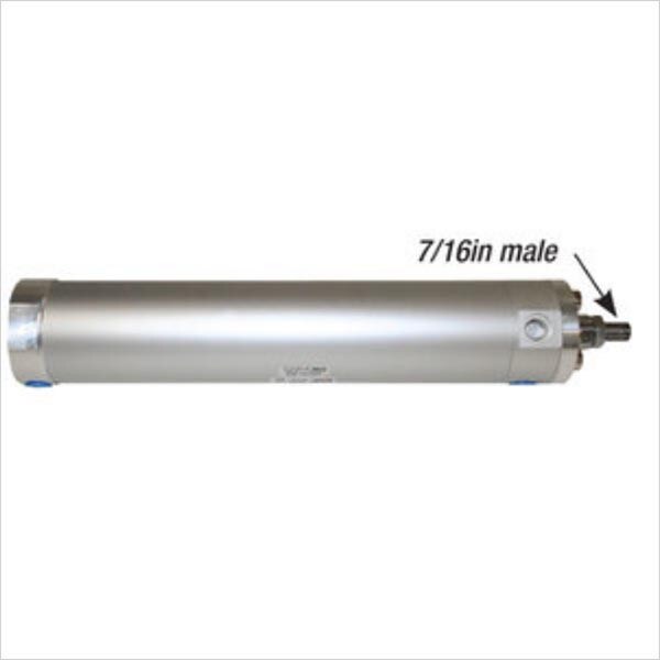 SMC steel air cylinder with a 2-inch bore and 10-inch stroke, model A11210-2, designed for industrial pneumatic applications.
