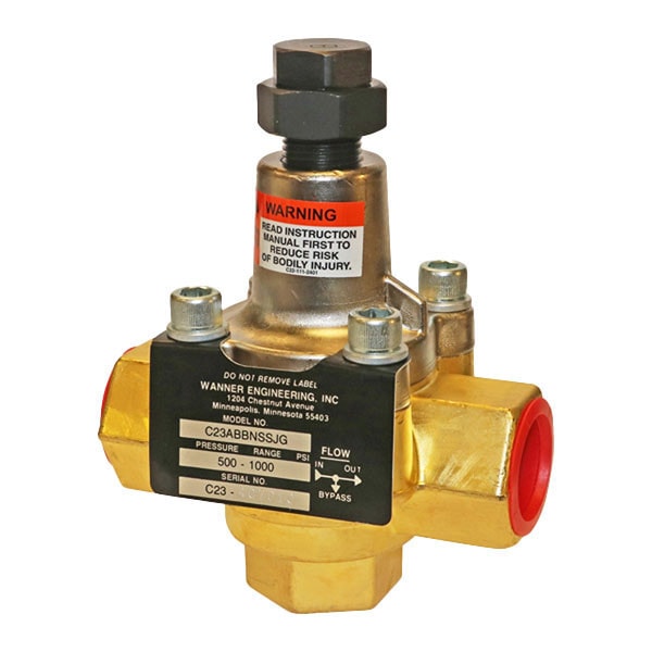 Wanner Steel 1'' FPT 10-20 GPM C23AB Bypass Pressure Regulating Valve