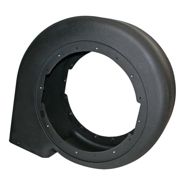The Sonny's Poly Black Universal Blower Housing Kit is a durable, high-quality component designed for car wash blower systems, with it's versatile design ensuring compatibility with various setups.