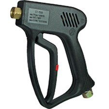 Suttner Black 3/8 FPT x 1/4 FPT Non-Weep Gun, designed for pressure cleaning systems with no water leakage when not in use, ensuring efficient spraying.
