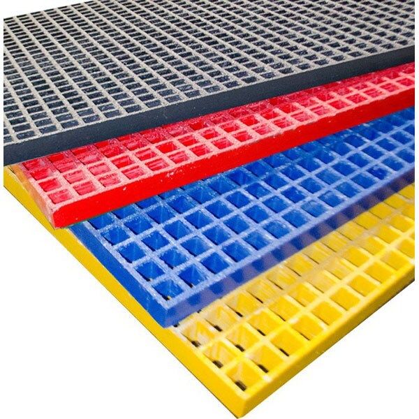 Square Molded Fiberglass Grating with Top Grit 