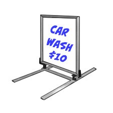 Double-Sided Portable Curb Windsign