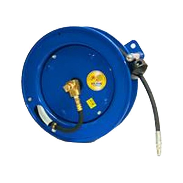 JE Adams Blue Right Mount Cox Reel Retractable Hose Reel Assembly Car
