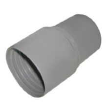 Mr. Nozzle gray 1-1/2" x 1-1/2" vacuum hose swivel cuff, designed to provide smooth rotation and reduce strain on hoses in car wash systems.